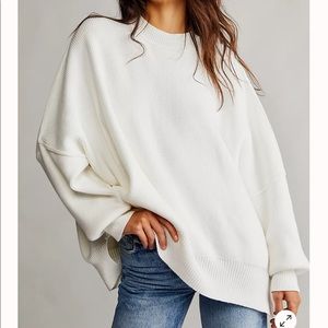 Free people easy street tunic in white.